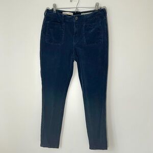 Pilcro Letterpress High Rise Skinny Navy Corduroy Pants Size 31 EUC